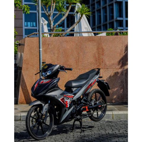 Tem Rời Dán Xe Exciter 150 Mẫu King Drag Xám Đỏ Đen Cực Hot, Hàng 3 Lớp Chất Lượng Cao Quyen Decal