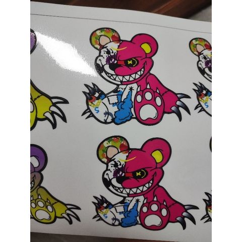 Tem Dán Sticker Gấu Quỷ Bạo Lực Ma Bé Đồng