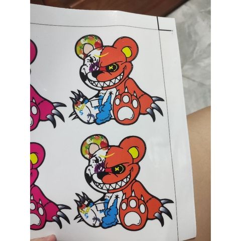 Tem Dán Sticker Gấu Quỷ Bạo Lực Ma Bé Đồng