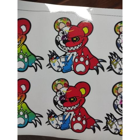 Tem Dán Sticker Gấu Quỷ Bạo Lực Ma Bé Đồng