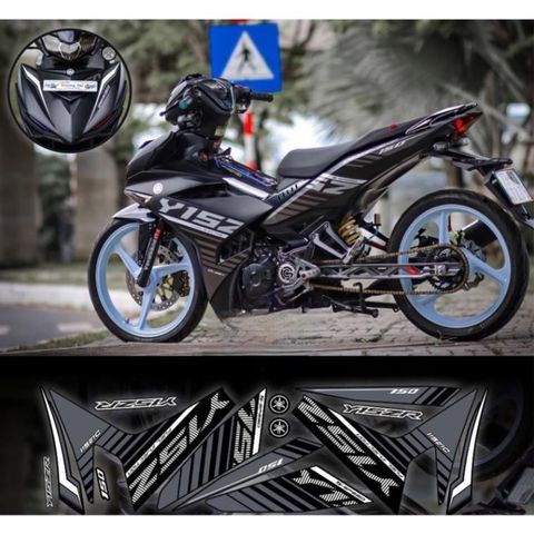 tem rời Exciter Y15 sọc xám đen
