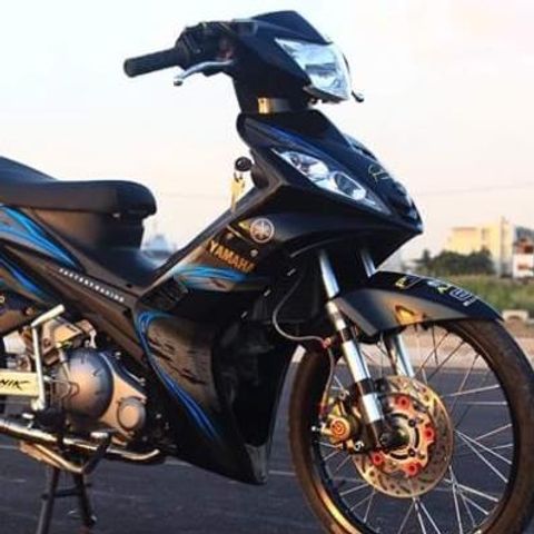 Tem Rời Ex Nhỏ Dán Xe Đen Bóng Phối Tem Chuẩn Xanh  - Decal In Chất Lượng