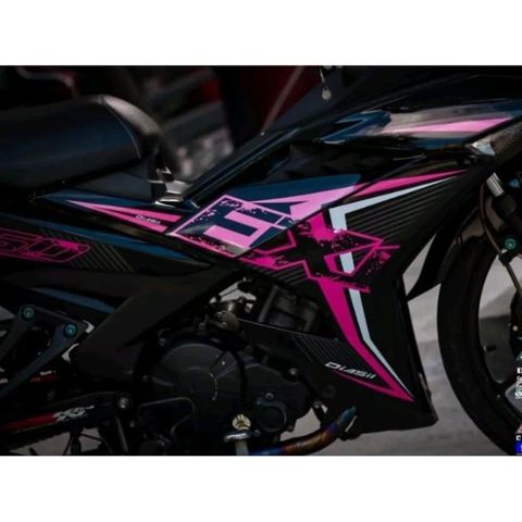 Tem Rời Exciter 150 EXI Đen Hồng - Decal Cao Cấp  - Decal In Chất Lượng