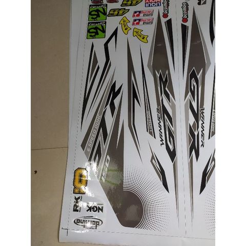 Tem Rời Honda Winner 150 GTR Trắng Đen