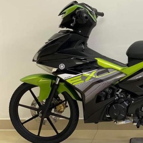 Tem Rời Exciter 150 Mới 2021 Dán Xe Đen Phối Xanh Mạ Non  - Decal In Chất Lượng