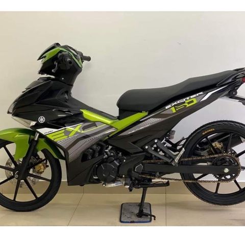 Tem Rời Exciter 150 Mới 2021 Dán Xe Đen Phối Xanh Mạ Non  - Decal In Chất Lượng