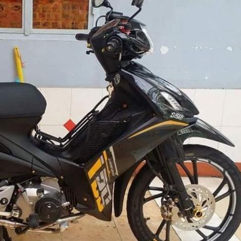 Tem Rời Suzuki Axelo 125 Dán Xe Đen Phối Tem Vàng  - Decal In Chất Lượng
