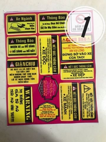 Bảng Decal Tem Cảnh Báo 1