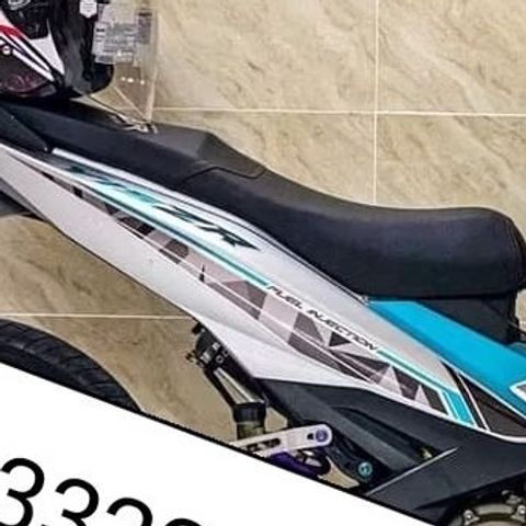 Tem Rời Exciter 150 Y15ZR Xám Bạc Phối Xanh  - Decal In Chất Lượng