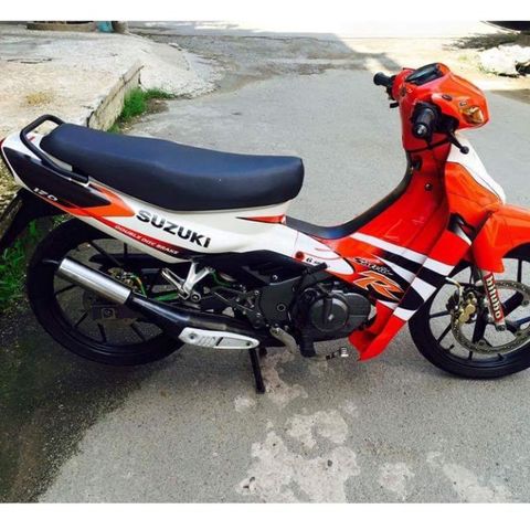 Tem Rời Suzuki Satria 2000 Trắng Đỏ Đen  - Decal In Chất Lượng