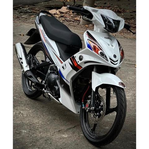 tem rời exciter 2010 trắng đen xanh đơn giản phối màu đẹp mắt , tem 3 lớp - Decal Cao Cấp Nhất