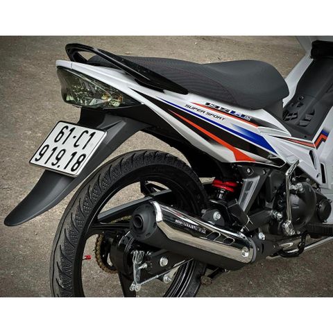 tem rời exciter 2010 trắng đen xanh đơn giản phối màu đẹp mắt , tem 3 lớp - Decal Cao Cấp Nhất