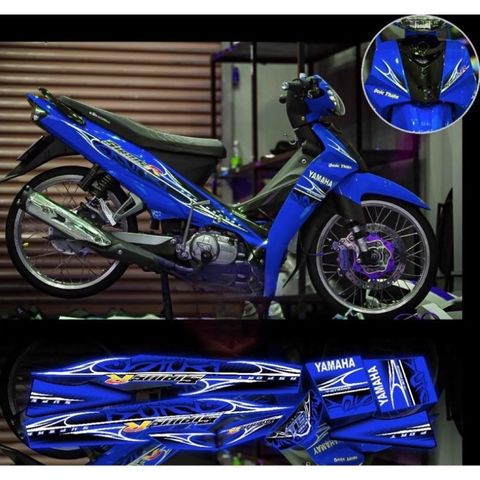 tem rời Sirius R hoa văn phối nhiều màu xe
