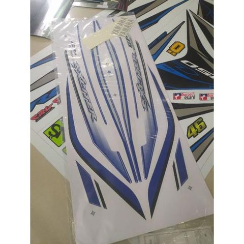 Tem Rời Exciter 135 Zin 2014 Xanh Trắng Gp  - Decal In Chất Lượng