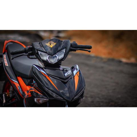 Tem rời Y15ZR cam cho Exciter 150 đen - tem cao cấp không bay màu Quyen Decal