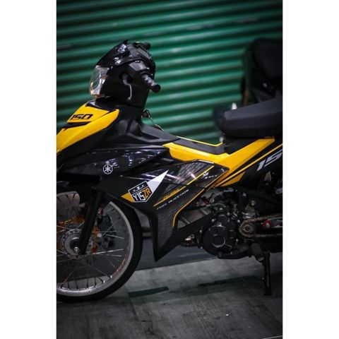 tem rời exciter 150 vàng đen mẫu  y15zr đẹp , tem 3 lớp không bày màu - Decal Cao Cấp Nhất
