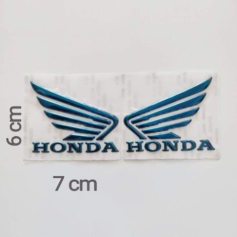 Tem Nổi Cánh Chim Honda Nhựa Dẻo Nhiều Màu  - Decal In Chất Lượng