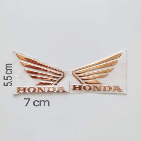 Tem Nổi Cánh Chim Honda Nhựa Dẻo Nhiều Màu  - Decal In Chất Lượng