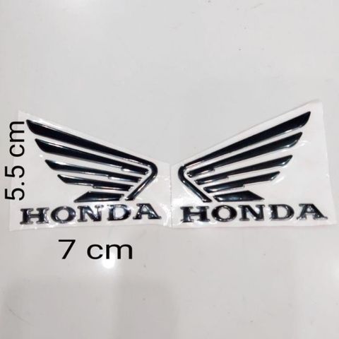Tem Nổi Cánh Chim Honda Nhựa Dẻo Nhiều Màu  - Decal In Chất Lượng