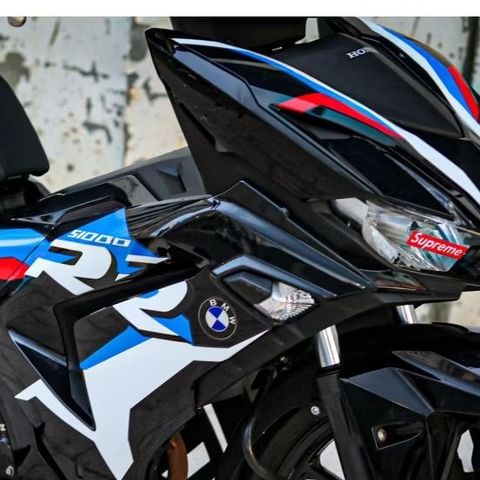 TEM DÁN BMW HP4 S1000RR XE WINNER X V3 MÀU ĐEN XANH - Decal Cao Cấp Nhất