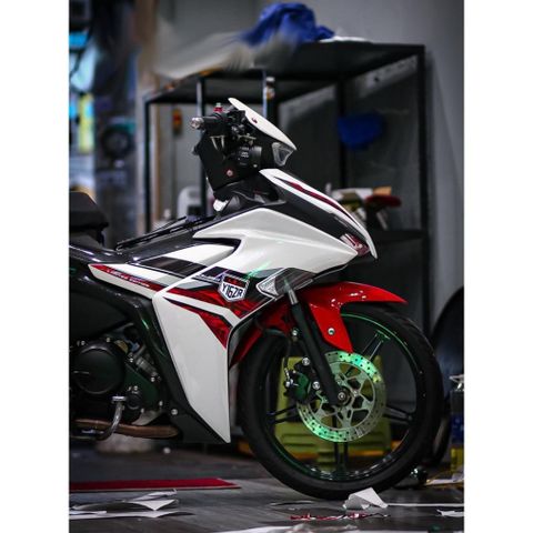 Tem rời Exciter 155 mẫu Y16ZR trắng đỏ, in sắc nét, 3 lớp không phai màu CM00141 1 2