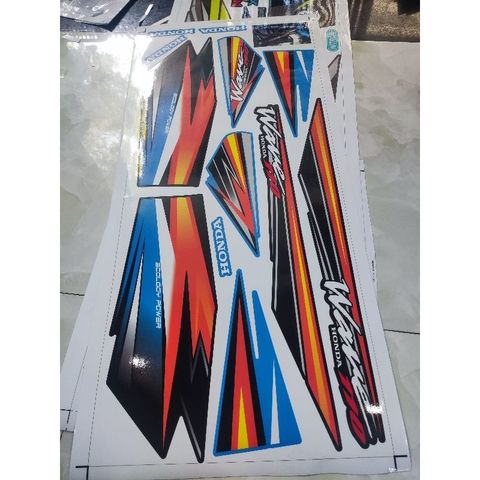 [FreeShip] [Ảnh thật] Tem rời Wave 110 - Mẫu tem xanh đen nổi bật - Chuẩn From cực đẹp Quyen Decal