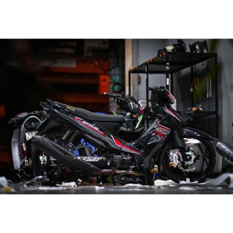 tem rời sirius rc đen đỏ mẫu ( Mới ) 2024 đẹp , tem 3 lớp bền màu - Decal Cao Cấp Nhất