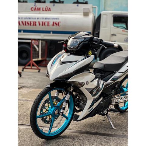 [FreeShip] [Ảnh thật] Tem rời Exciter 150 đen trắng xanh - Mẫu Y15ZR Chuẩn From Quyen Decal