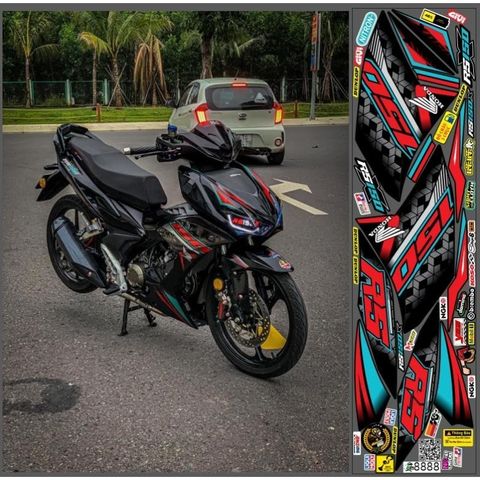 TEM RS150 WINNER X V2 MÀU ĐEN - Decal Cao Cấp Nhất