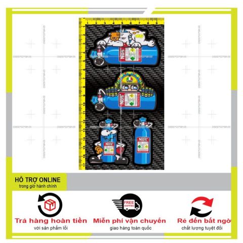 SHINDECAL- LOGO STICKER DÁN XE MÁY MINI M12 - Tem 3 Lớp  Cao Cấp