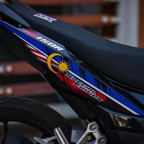 Tem Rời Honda Winner X V3 Phong Cách Cờ Malaysia  - Decal In Chất Lượng