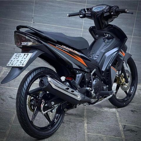 tem rời exciter 2010 cam đen cover đẹp , tem 3 lớp bền màu - Decal Cao Cấp Nhất