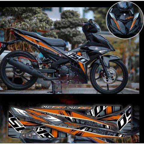 Tem rời Ex 150 mẫu mới full đen phối nhiều màu