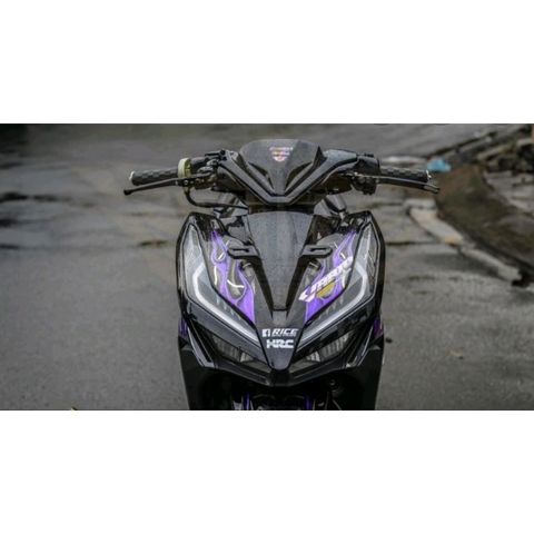 Tem Rời Vario 150 Đen Tím - Mẫu Lửa 2023  - Decal In Chất Lượng