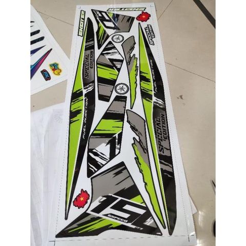 Tem Rời Ex 150 Đen Xanh Non Special Edition 2022  - Decal In Chất Lượng
