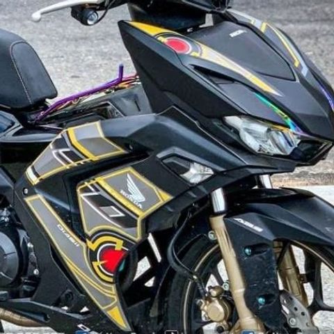 TEM DÁN GTR XE WINNER X V3 MÀU ĐEN VÀNG ĐỒNG - Decal Cao Cấp Nhất
