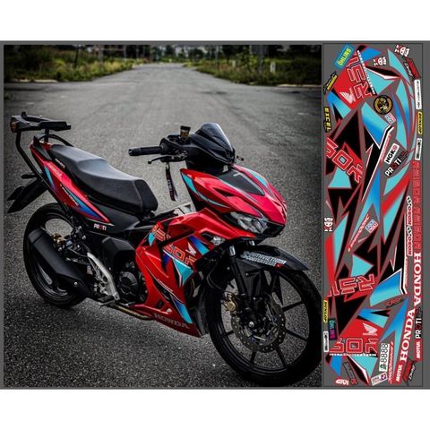 TEM DÁN RS150R XE WINNER X V3 MÀU ĐỎ - Decal Cao Cấp Nhất