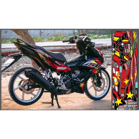 TEM DÁN CỜ VIỆT NAM XE WINNER X MÀU ĐEN - Decal Cao Cấp Nhất