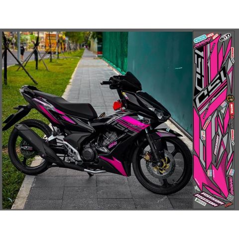 TEM DÁN RS150R WINNER X V2 MÀU ĐEN HỒNG - Decal Cao Cấp Nhất