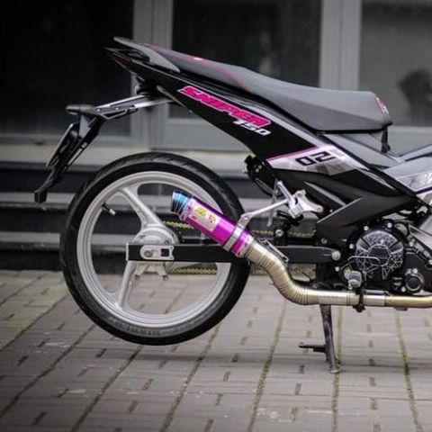 Tem Chế Rời Exciter 150 Sniper Đen Phối Hồng  - Decal In Chất Lượng