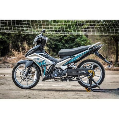 tem rời exciter 135 Lc tổ ong phối bạc đen