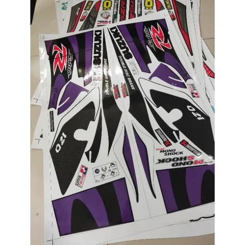 Tem Suzuki Satria 2000 Tím Đen  - Decal In Chất Lượng
