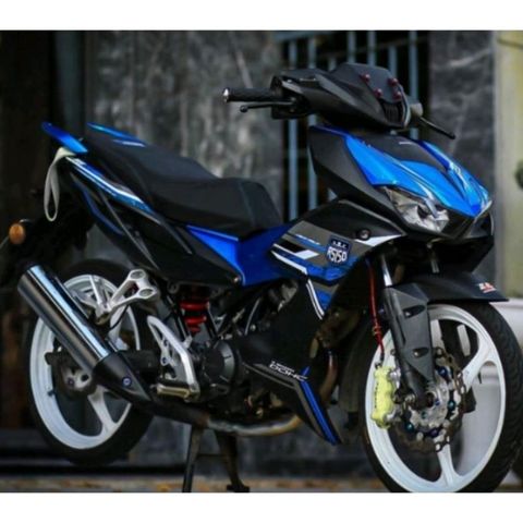 Tem Rời Winner X V2 Rs150 Xanh Đen Kiểu Khói  - Decal In Chất Lượng