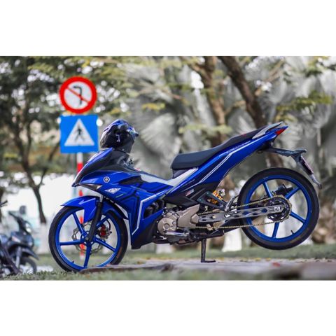 Tem Rời Dán Xe Exciter 150 Mẫu Chỉ Xanh Trắng Đen Chữ MX King Cực Hot, Hàng 3 Lớp Chất Lượng Cao Quyen Decal