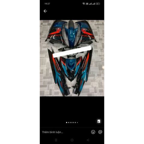 Tem rời exciter 135 chế Y15 mơi xe đen xanh