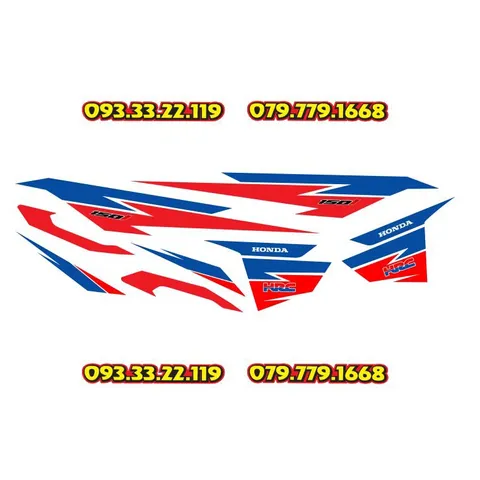 Tem Rời Vario 150 2017 HRC Dán Xe Trắng  - Decal In Chất Lượng