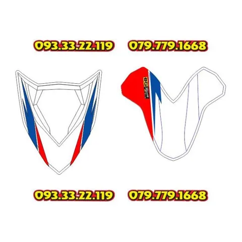 Tem Rời Vario 150 2017 HRC Dán Xe Trắng  - Decal In Chất Lượng