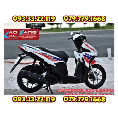 Tem Rời Vario 150 2017 HRC Dán Xe Trắng  - Decal In Chất Lượng