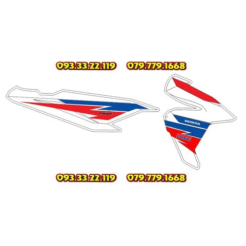 Tem Rời Vario 150 2017 HRC Dán Xe Trắng  - Decal In Chất Lượng