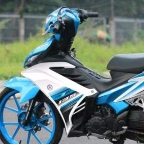Tem Exciter 135 Trắng Xanh Da Trời - Ms Q-11130  - Decal In Chất Lượng